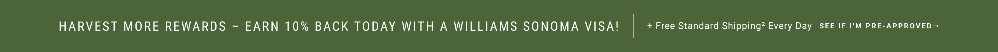 Williams Sonoma Visa – See If I'm Pre-Approved