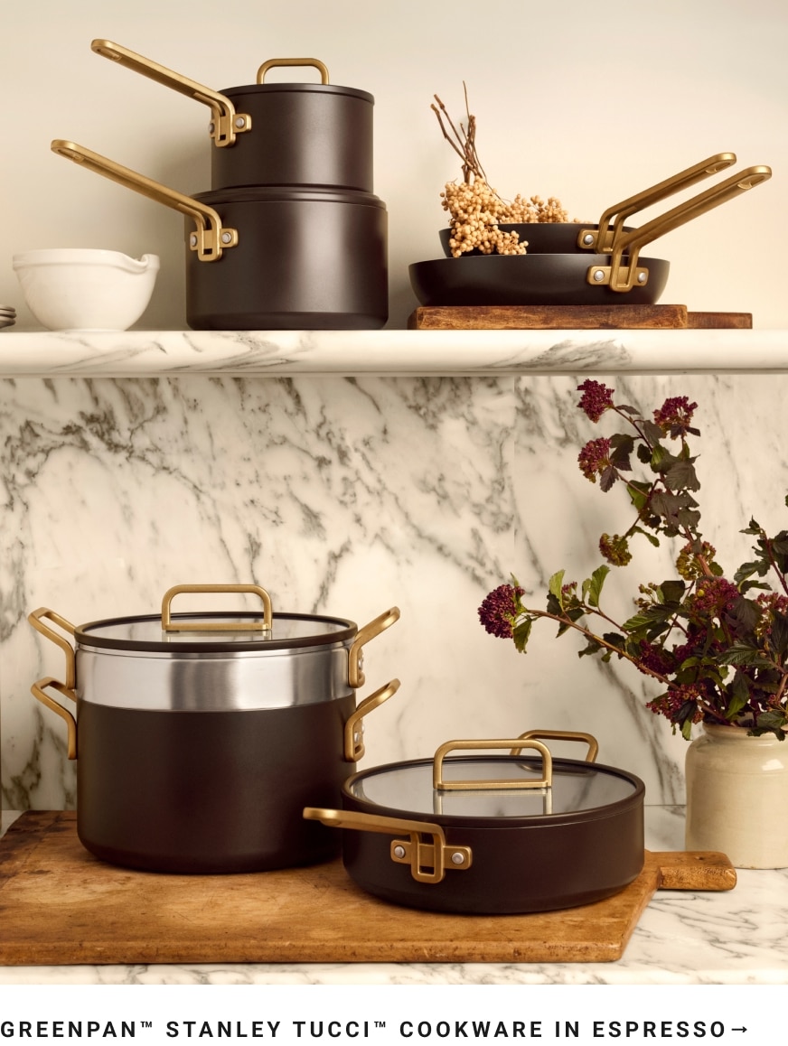 Shop GreenPan™ Stanley Tucci™ Cookware in Espresso