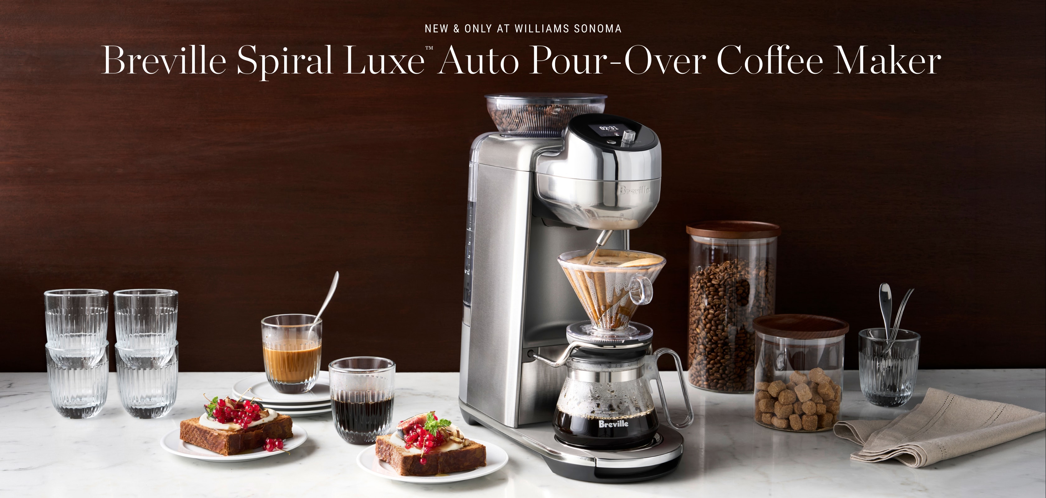 Breville Spiral Luxe Auto Pour Over Coffee Maker