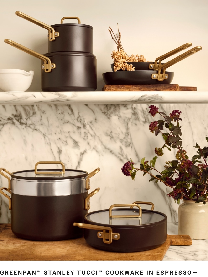 Shop GreenPan™ Stanley Tucci™ Cookware in Espresso