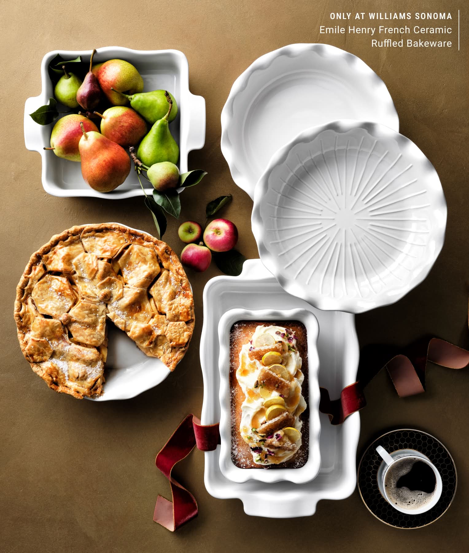 Shop Emile Henry French Ceramic Ruffled Bakeware
