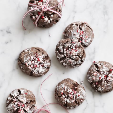 Chocolate Peppermint Crinkles | Recipe via William Sonoma