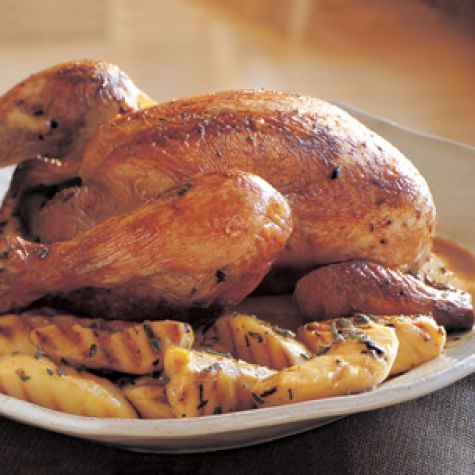 Cider Brined Grill Roasted Chicken With Grilled Apples And Sage Williams Sonoma