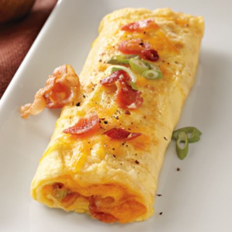 Bacon and cheese omelet