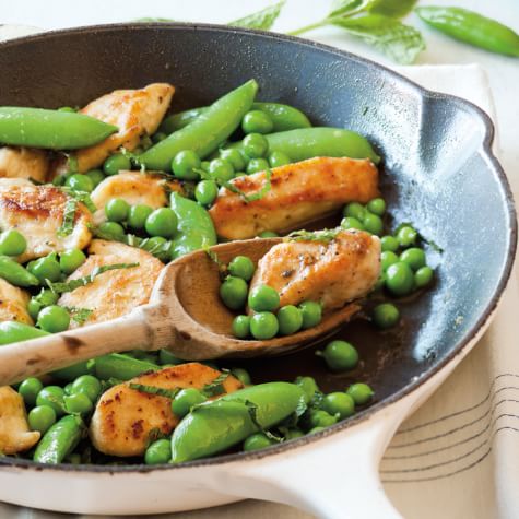 Sauteed Chicken Tenders With Peas And Mint Williams Sonoma