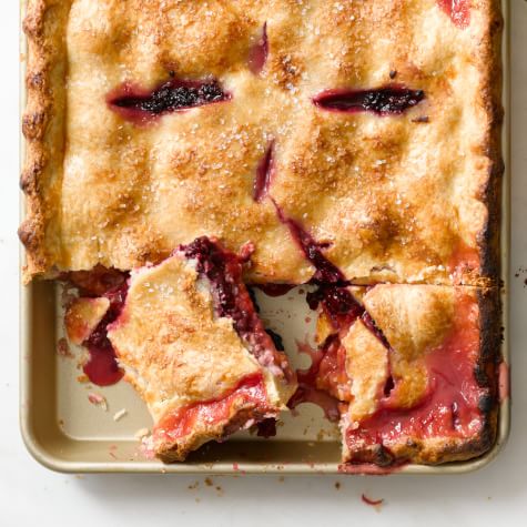 Gingered Peach Blackberry Slab Pie Williams Sonoma