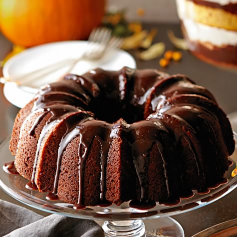 Pumpkin Bundt Cake With Chocolate Glaze Williams Sonoma