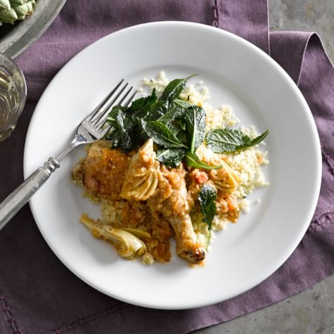 Artichoke Braised Chicken With Couscous Williams Sonoma