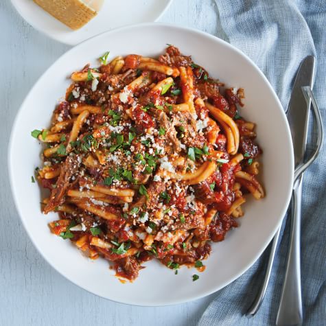 Slow Cooker Pork Shoulder And Pancetta Ragu With Penne Williams Sonoma