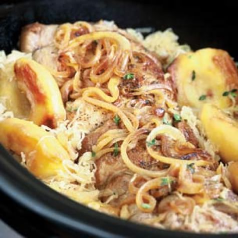 Pork Shoulder with Sauerkraut and Apples-image