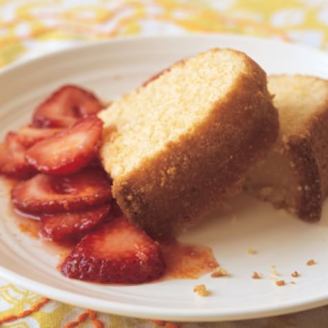Polenta Tea Cake With Citrus Sugared Strawberries Williams Sonoma