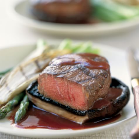 Grilled Beef Fillets with Mushrooms and Red Wine Sauce | Williams Sonoma