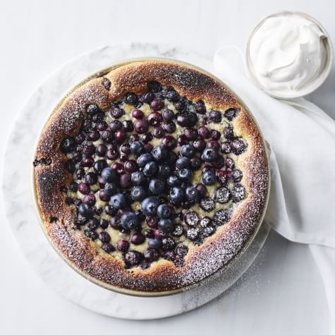 Sunken Blueberry Cake with Mascarpone Whipped Cream | Williams Sonoma