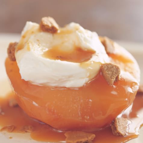 Poached Quince with Mascarpone, Caramel and Gingersnaps | Williams Sonoma