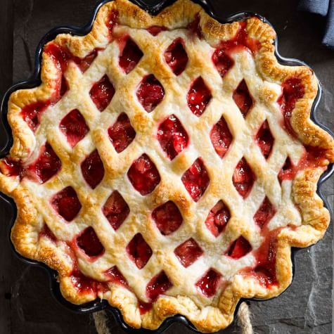 Strawberry-Rhubarb Lattice Pie-image
