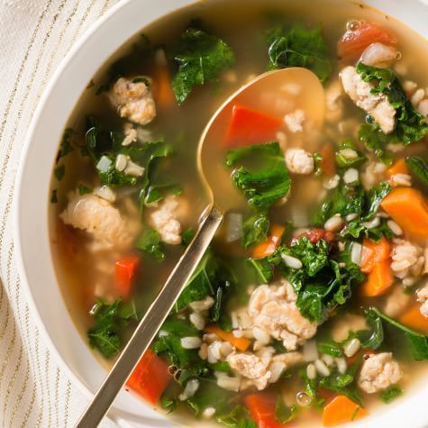 Turkey, Kale and Brown Rice Soup | Williams Sonoma