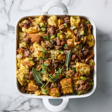 Sausage, Corn Bread and Chestnut Dressing