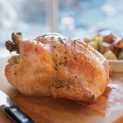 Roast Chicken in a Clay Baker - Lemony Thyme