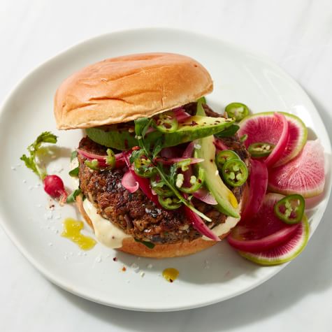 Chickpea Burgers with Lemon Garlic Aioli