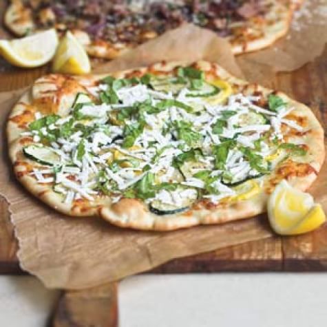 Zucchini & Basil Pizzas