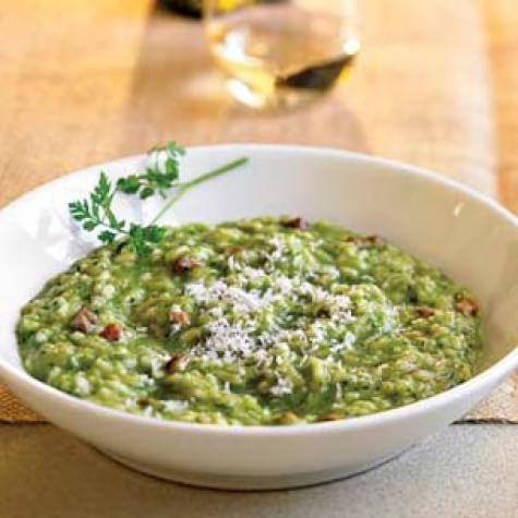 Leek & Pancetta Risotto with Fines Herbes