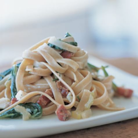 Whole Wheat Fettuccine with Chard