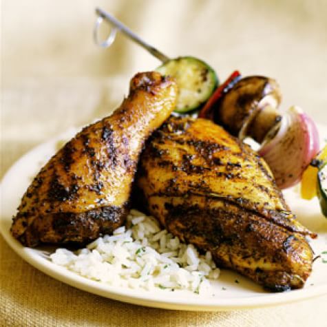 Grilled Chicken with Herb Rub