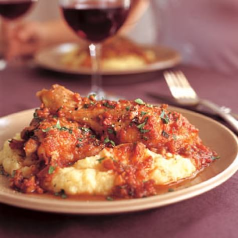 Braised Chicken with Tomato, Pancetta and Zinfandel