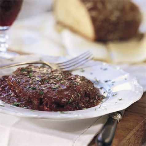 Steak with Red Wine-Shallot Sauce Recipe