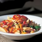 Penne with Roasted Peppers & Vermouth
