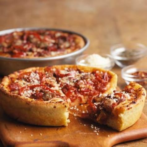 Sausage and Pepper Mini Deep-Dish Pizzas