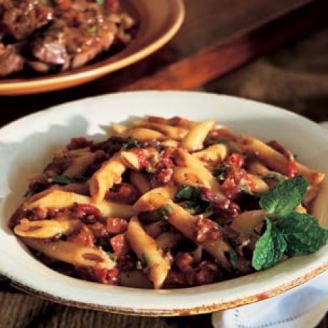 Penne with Lamb Ragù and Mint