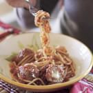 Spaghetti with Stuffed Meatballs