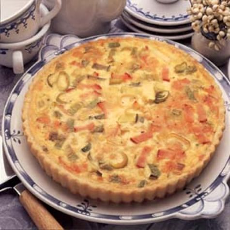 Leek and Canadian Bacon Quiche
