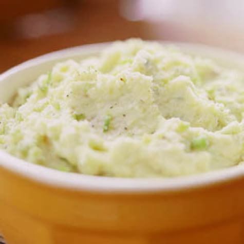 Golden Mashed Potatoes with Leeks and Sour Cream