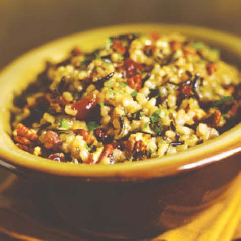 Wild Rice Pilaf with Dried Cranberries and Pecans
