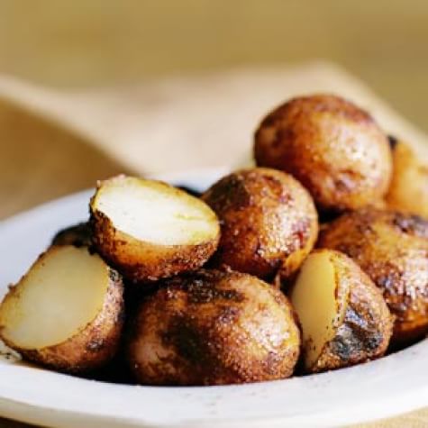 Grilled New Potatoes with a Red Pepper Crust