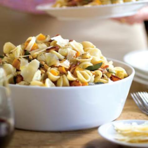 Roasted Butternut and Bacon Pasta