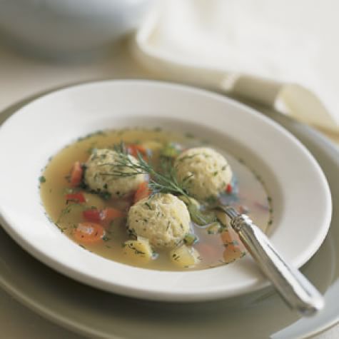 Chicken-Vegetable Soup with Herbed Matzo Balls