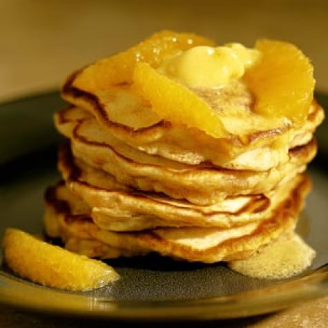 Sweet Potato Pancakes with Orange-Honey Butter