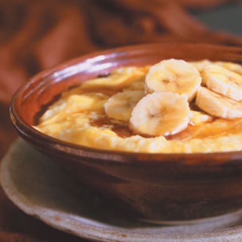Polentina with Bananas and Maple Syrup