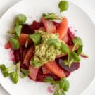 Beets & Crushed Avocado with Grapefruit