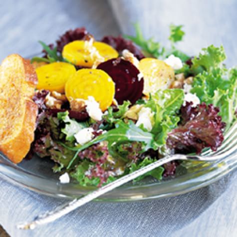 Beet Salad with Chèvre and Walnuts
