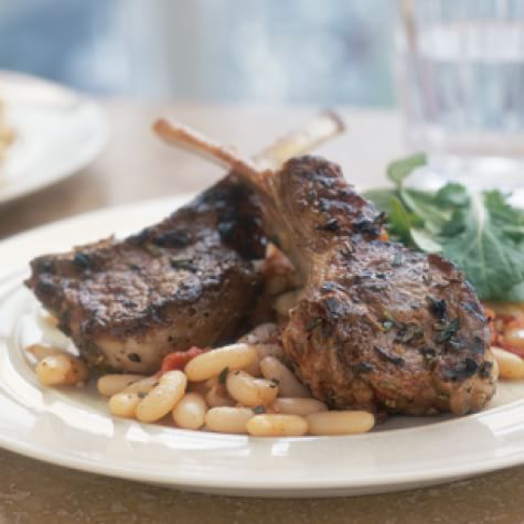 Grilled Marinated Lamb Chops with Fresh Fig Port Sauce - Just a Little Bit  of Bacon