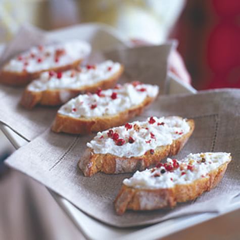 Goat Cheese and Shallot Toasts