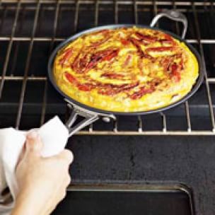 Cooking a Layered Frittata