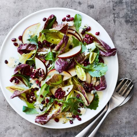Pear Salad with Blue Cheese, Walnuts and Pomegranate-image