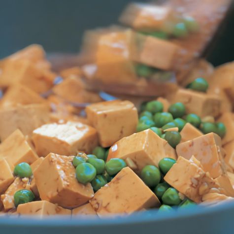 Spicy Tofu with Peas