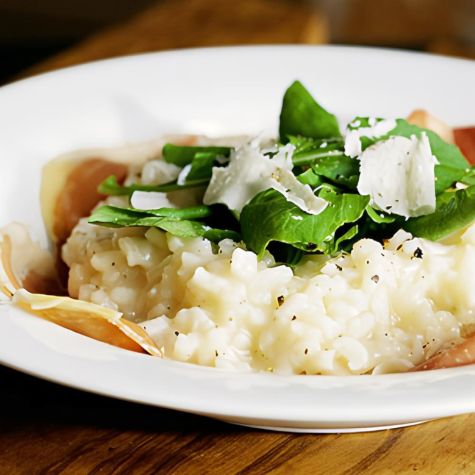 Risotto Rustica with Prosciutto and Arugula