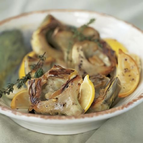Artichokes Braised in a Stovetop Pressure Cooker